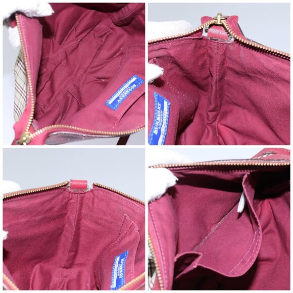 BURBERRY Nova Check Blue Label Shoulder Bag Canvas Beige - Picture 14 of 15